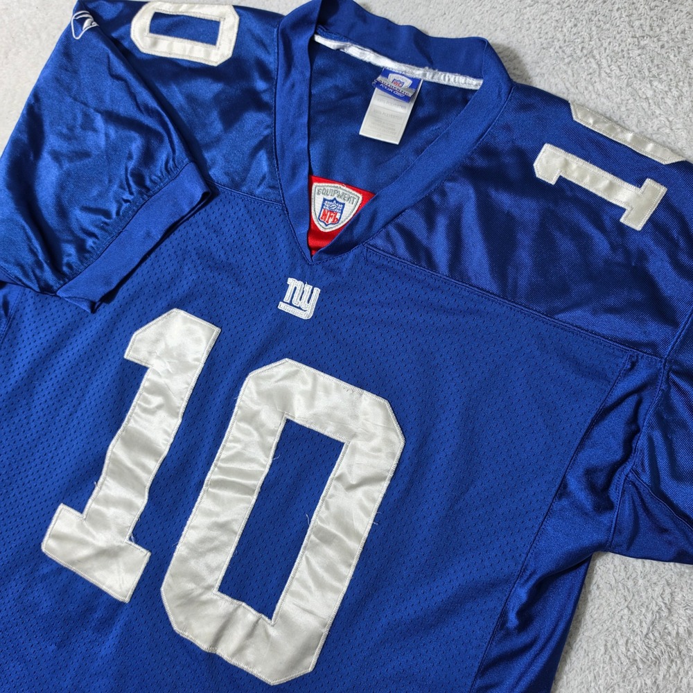 Reebok Eli Manning Jersey Mens L 48 Blue NY Giants NFL Authentic R700A